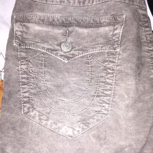 True religion khaki shorts grey